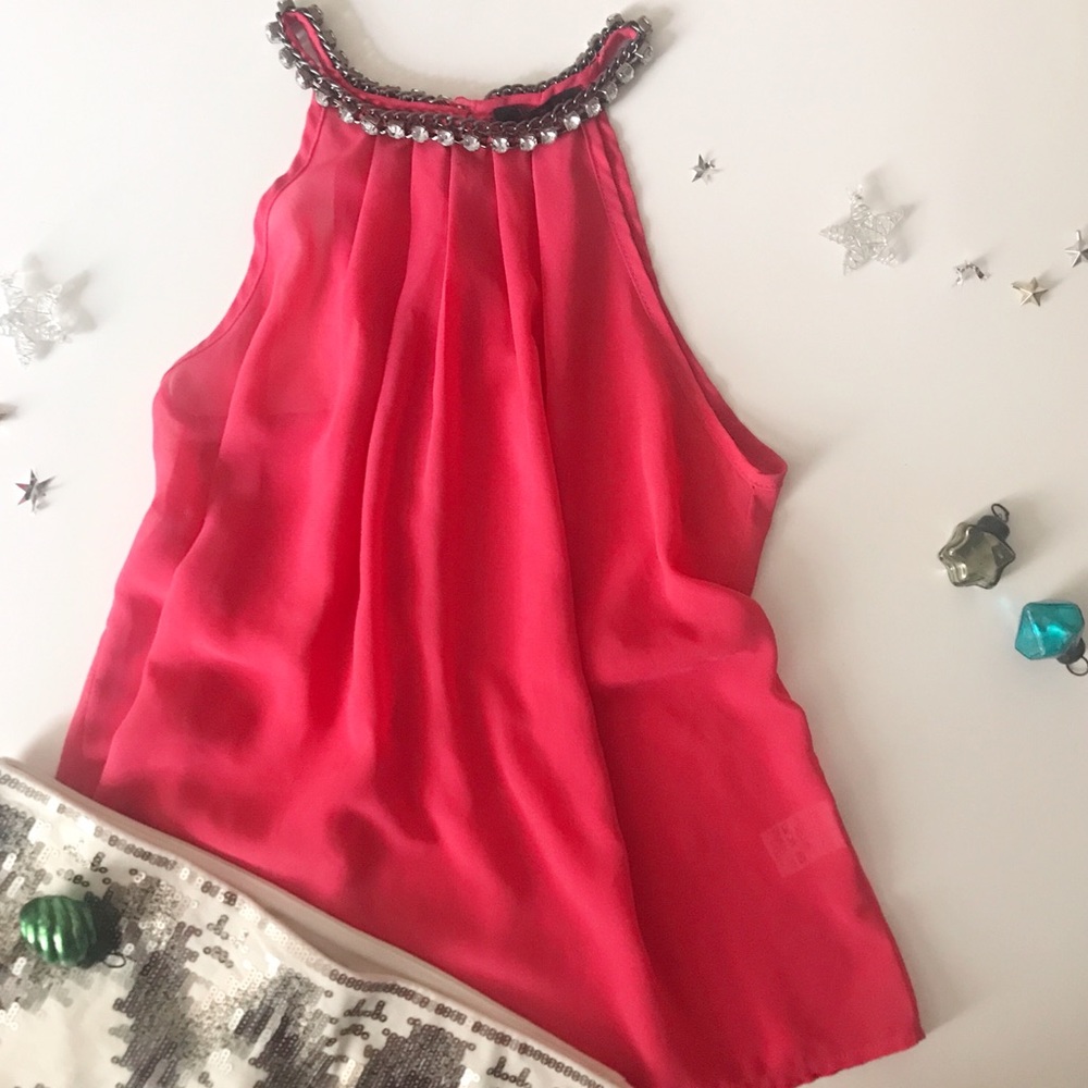 Xtaren Rhinestone Embellished Top